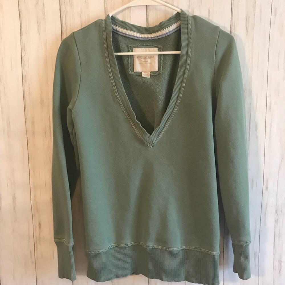 Deep v-neck sweater